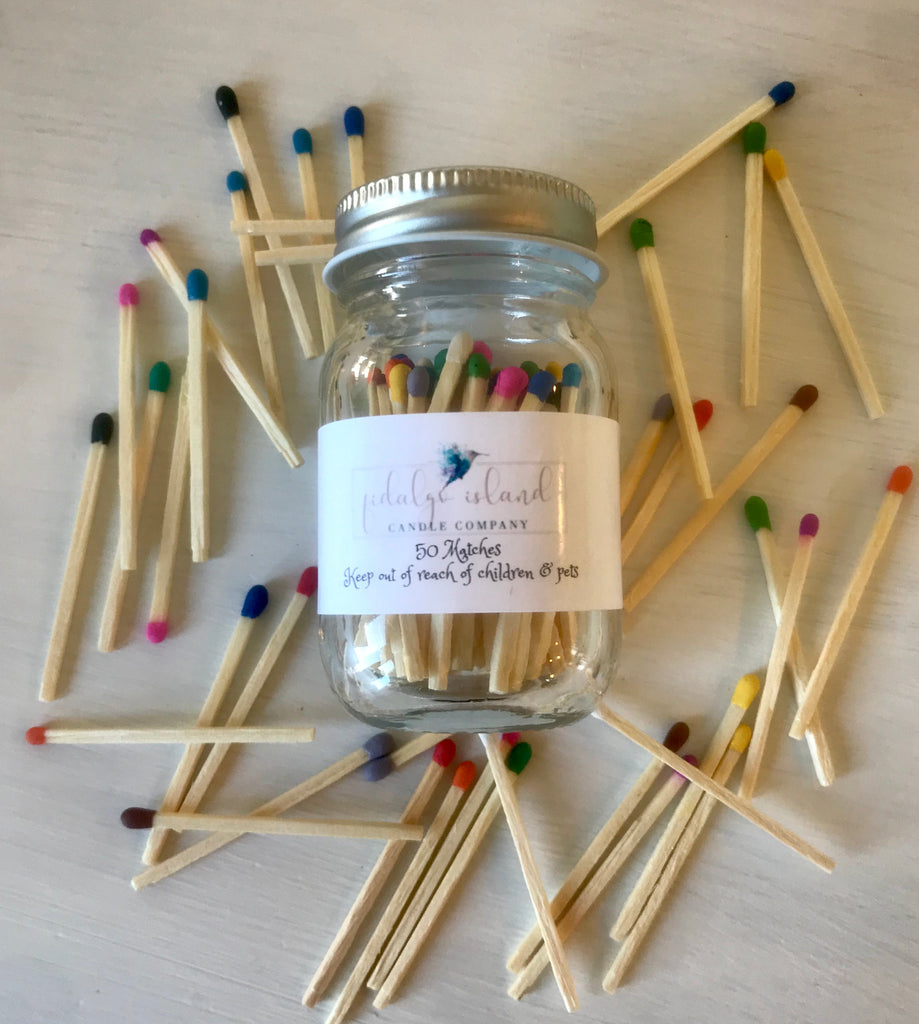 Multi colored matches – Fidalgo Island Candle Company